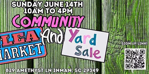 June 14th Community Flea Market & Yard Sale
