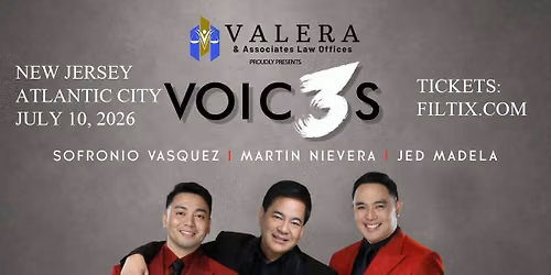 VOIC3S Sofronio Vasquez Martin Nievera & Jed Madela Live New Jersey