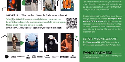FANCYFARMERS SAMPLESALE 24-25-26 September FREE ENTRANCE!