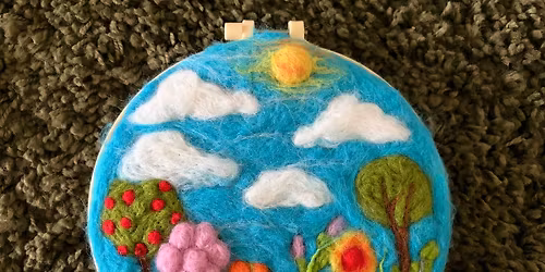 Needle Felting in a Hoop