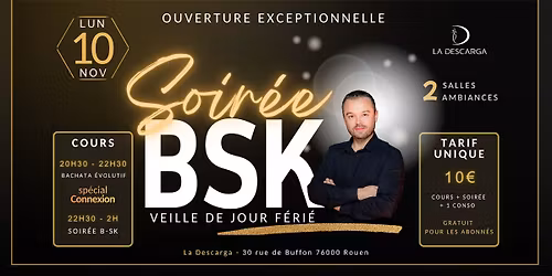 Soir\u00e9e Bachata Salsa Kizomba veille de jour f\u00e9ri\u00e9 \u00e0 La Descarga