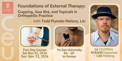 Foundations of External Therapy: Cupping, Gua Sha, and Topicals