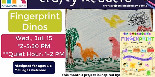 Crafty Readers - Fingerprint Dinosaurs