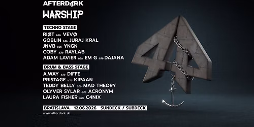 WARSHIP#04 | DNB + TECHNO | 21 DJs | 2x STAGE | BRATISLAVA