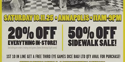 10/11/25: THIRD EYE GAMES 10 YEAR ANNIVERSARY