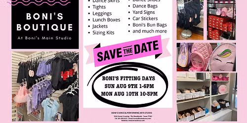 Boni's Back To Dance Boutique Sale 2026