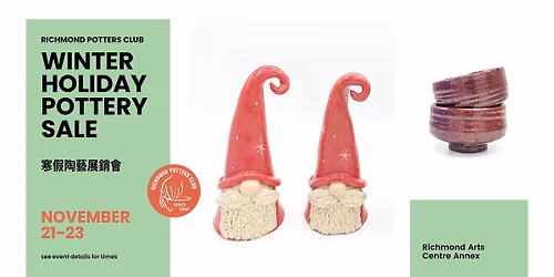 Winter Holiday Pottery Sale - Richmond Potters Club 