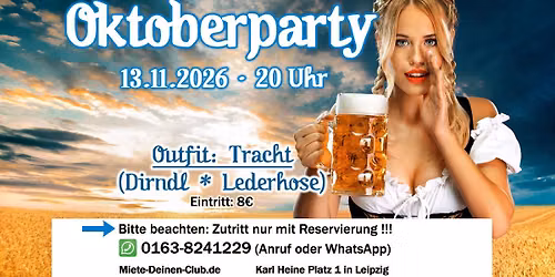 Oktoberparty im Club Gaya