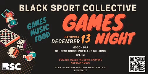 Black Sport Collective (BSC): Games Night - 13th December