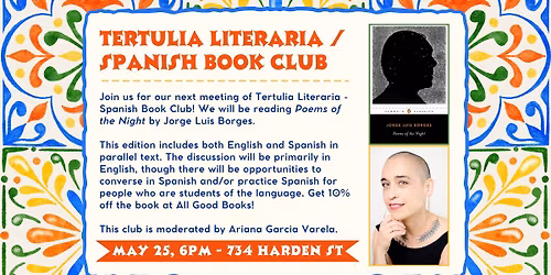 Tertulia Literaria \/ Spanish Book Club: "Poems of the Night"