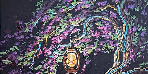 Blacklight Paint and Sip: Lantern in the Forest