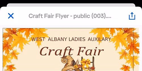 West Albany Ladies Auxiliary Craft Fair