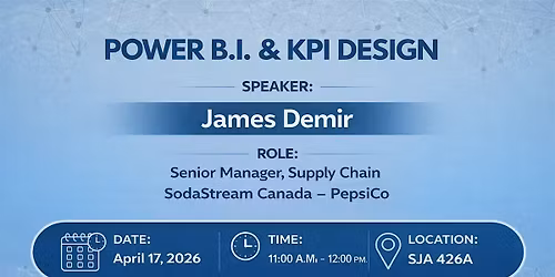 Power BI & KPI Design: Data-Driven Supply Chain | Friday, April 17th