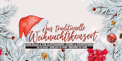 Das traditionelle Weihnachtskonzert \u2013 Bob Dulas & the Cliffhangers | Punks & Countrymen