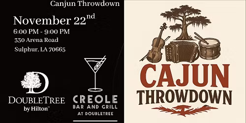 The Cajun Throwdown - Live Music - Creole Bar & Grill at Doubletree