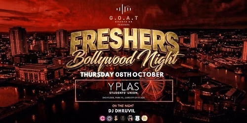 THE OFFICIAL BOLLYWOOD FRESHERS WELCOME PARTY - MASSIVE TAKEOVER | 08TH OCTOBER - CARDIFF