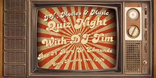 TV, Movies and Music Speedquizzing at Bar Twenty One Bury St Edmunds