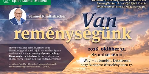 Igehirdet\u00e9s | Samuel Rindlisbacher: VAN REM\u00c9NYS\u00c9G\u00dcNK!
