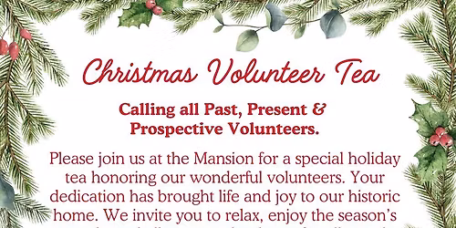 Volunteer Appreciation Tea