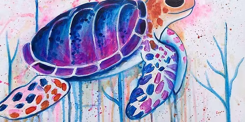 Paint and Sip: Serene Sea Turtle