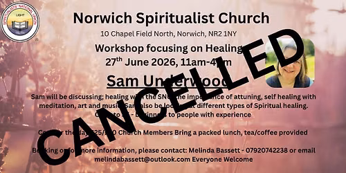 Healing Workshop with Sam Underwood