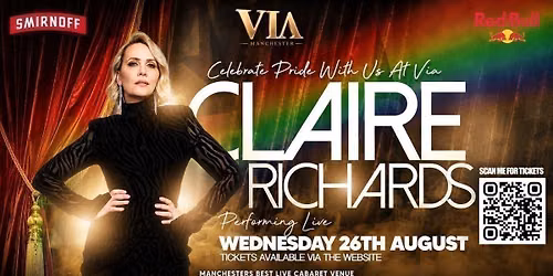 Claire Richards @ Via - Large Smirnoff and Red Bull flavour with every ticket!