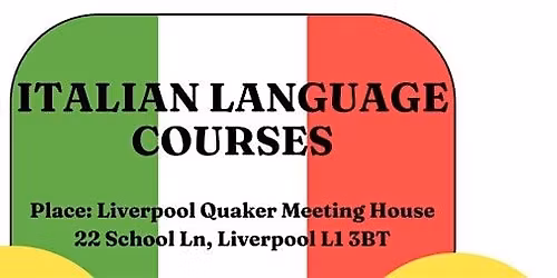 Italian Language - 5 week Beginner language course - In-person (L1 3BT)