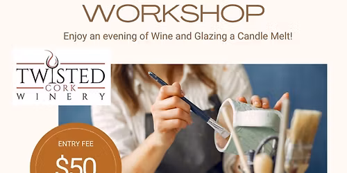 Sip and make candle melt pottery