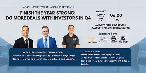 November North Houston Real Estate Meet-up
