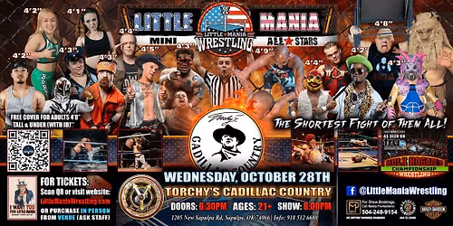 Sapulpa, OK - Little Mania Mini Wrestling @ Torchy's Cadillac Country