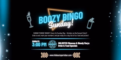 Boozy Bingo at the Hideout