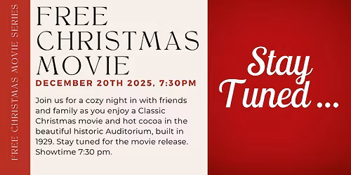 Free Christmas Movie at The Aud