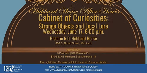 Hubbard House After Hours: Cabinet of Curiosities