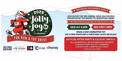 Jolly Jog Fort Lauderdale 5K: Fun Run & Toy Drive at The Wharf FTL
