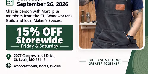 Meet Marc at Woodcraft STL
