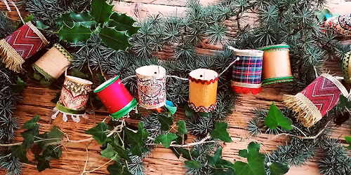 Christmas mini lampshade light garland 