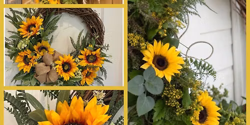 Faux Sunflower Wreath Class
