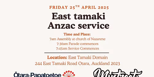 2026 East Tamaki ANZAC parade