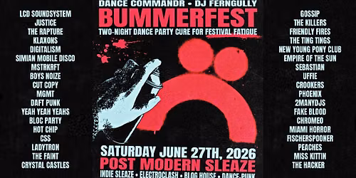 BUMMERFEST 2026: POST MODERN SLEAZE at MAD PLANET