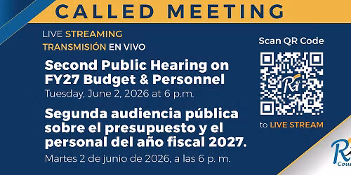 Second Public Hearing on FY27 Budget & Personnel