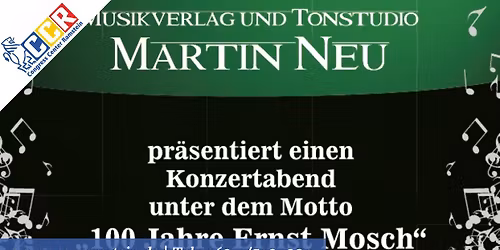 Verlagsorchester Martin Neu pr\u00e4sentiert: "100 Jahre Ernst Mosch"