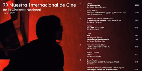 79 Muestra de Cine Internacional de la Cineteca Nacional