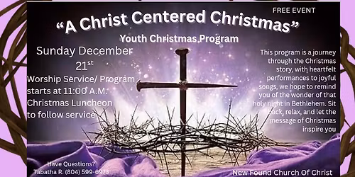 "A Christ Centered Christmas" program