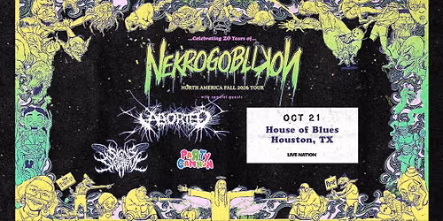 20 Years of Nekrogoblikon with Special Guests Aborted