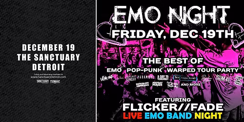 Emo Night ft. Flicker\/\/Fade Live Band Emo Night!