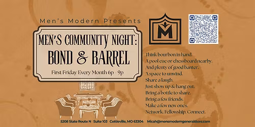 Men's Community Night: Bond & Barrel