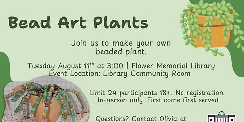 Ages 18+ Bead Art Plants