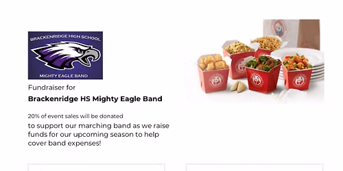 Brackenridge HS Band Panda Express Fundraiser 