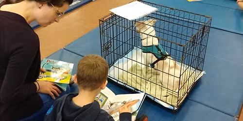 Reading to a Rescue and Adoption Event!