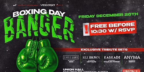 BOXING DAY BANGER \u2022 FREE WITH RSVP